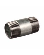 Galvanised male to male BSP thread barrel nipple coupling, 1" x 1" - Agrico