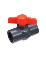 PVC female to female BSP thread ball valve, 3/4" - Agrico