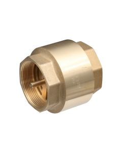 Spring loaded female to female BSP thread brass check valve, 1/2" - Agrico