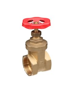 Brass female to female BSP thread gate valve, 1/2" - Agrico
