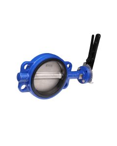 Lever operated stainless steel disc butterfly valve, 65 mm - Agrico