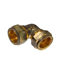 Brass copper to copper equal compression elbow, 22 mm - Agrico