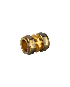 Brass copper to copper equal compression coupling, 22 mm - Agrico