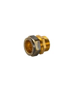 Brass copper to male BSP thread coupling, 15 mm - Agrico