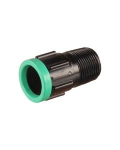 Full flow to male thread coupling, 20 mm x 3/4" - Agrico
