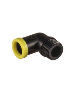 Full flow to male thread elbow, 12 mm x 1/2" - Agrico