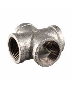 Galvanised female BSP thread cross, 3/4" x 3/4" x 3/4" x 3/4" - Agrico