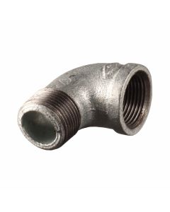 Galvanised male to female BSP thread elbow, 90° - Agrico