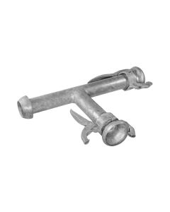 Galvanised male to female to female perrot tee, 89 x 89 x 89 mm - Agrico