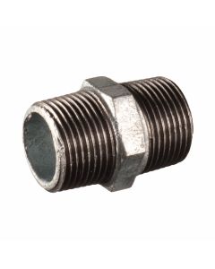 Galvanised male to male BSP thread hexagon nipple coupling - Agrico