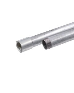 Galvanised steel medium exact pipe, 3 m - Agrico