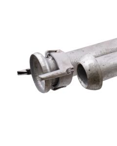 Galvanised steel quick coupling perrot pipe, 6 m - Agrico