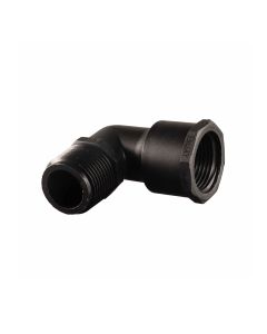 Nylon male to female BSP thread elbow, 1/2" x 1/2" - Agrico