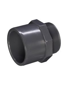 PVC female and male solvent weld to male thread coupling, 90 x 110 mm x 4" - Agrico