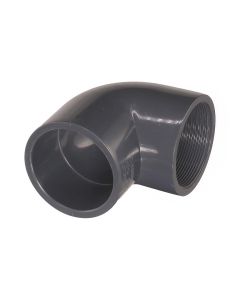 PVC female solvent to female bsp thread elbow, 110 mm x 4" - Agrico