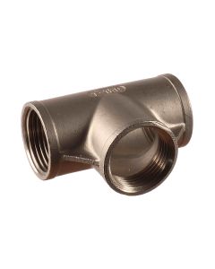 Stainless steel female BSP thread tee, 1" x 1" x 1" - Agrico