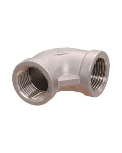 Stainless steel female to female BSP thread elbow, 90°, 2" x 2" - Agrico