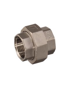 Stainless steel female to female BSP thread union, 1" x 1" - Agrico