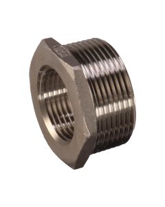Stainless steel male to female BSP thread reducing coupling - Agrico