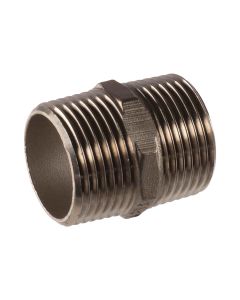 Stainless steel male to male BSP thread hexagon nipple coupling - Agrico