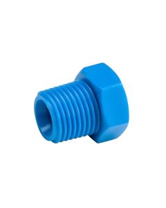 Tefen male BSP thread end plug, 1/4"