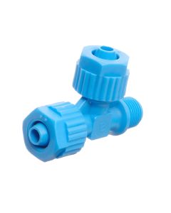 Tefen male BSP running tee, 6 mm x 6 mm x 1/8" - Agrico
